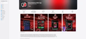 App-Store-Seite von Pame Stoixima mit Anbieter OPAP und Vorschau der Anwendung